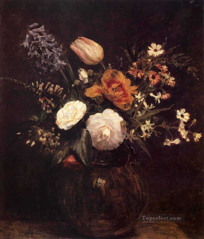 Ignace Henri Flowers Henri Fantin Latour flower Oil Paintings
